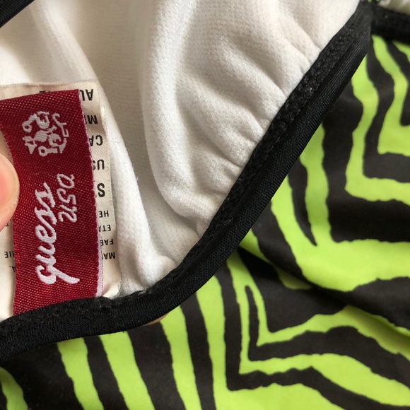 Guess bright green&black high waist bikini size M - Picture 6 of 6